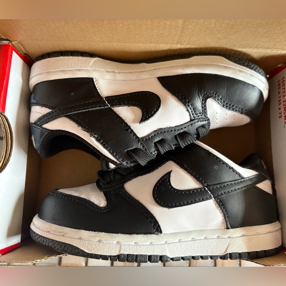 Toddler Nike Dunk Low White/Black 9C
